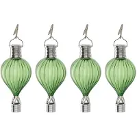 Cepewa LED ballonhanger - 4x - groen - H17 cm - luchtballon - tuinverlichting/buitenlamp