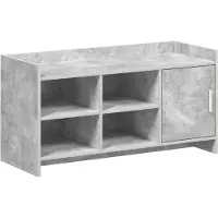 vidaXL Schoenenkast Betongrijs 100 x 39,5 x 51 cm Bewerkt hout