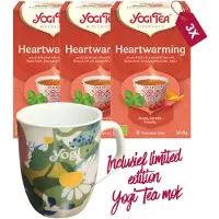 Yogi tea Heartwarming Bio - 3 pakjes - inclusief limited edition mok