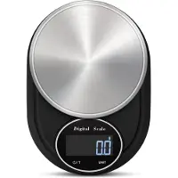 INF Digitale keukenweegschaal 2kg / 0,1g RVS Zwart / zilver