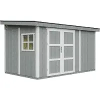 Timbela M939-CAVERN STEEL - LP SmartSide Tuinhuis op houtbasis - 8,68 m² - 248x412xH231 cm - met vloer en verf