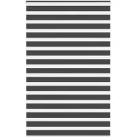 vidaXL Dubbele rolgordijn, zwart, 150x230 cm, stofbreedte 145,9 cm, polyester