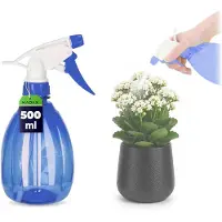 Kadax Plantenspuit van kunststof, 0,5 l, spuitfles, verstuiver, sproeier, voor keuken, badkamer, water, spuitapparaat, trigger-watersproeier, blauw