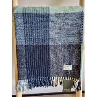 Bronte by moon Wollen Plaid - LINDLEY Blue - 140x185cm - Bronte x Plaids.shop