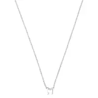 Luxenter Ketting 'Alphabet H' zilver