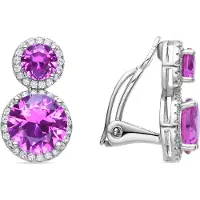 Luxenter Oorbellen 'Pruka' rosa / zilver