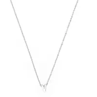 Luxenter Ketting 'Alphabet V' zilver