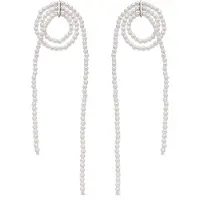 Luxenter Oorbellen van 925 sterling zilver en witte parel met rhodiumafwerking - Lima