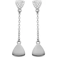Luxenter Oorbellen 'Syso' zilver / transparant