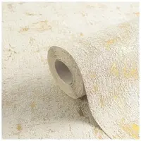 A.S. Création BETONLOOK BEHANG - Wit Goud Metallic - AS Creation Trendwall