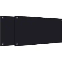 vidaXL Spatschermen keuken 2 st 80x40 cm gehard glas zwart