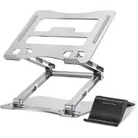 Wozinsky Laptopstandaard - Ergonomische Laptopstandaard - Verstelbaar en Opvouwbaar - laptop Verhoger - Aluminium - Zilver