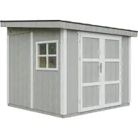 Timbela M938-TUNDRA GREY - LP SmartSide Tuinhuis op houtbasis - 5,9 m² - 248x294xH231 cm - met vloer en verf