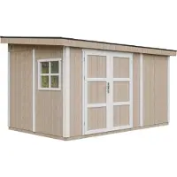 Timbela M939-TERRA BROWN - LP SmartSide Tuinhuis op houtbasis - 8,68 m² - 248x412xH231 cm - met vloer en verf