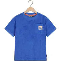 Tumble 'n dry T-shirt blauw met textuur Jongens Katoen Ronde hals Effen - maat 134