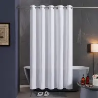 OEM Douchegordijn Anti Schimmel Polyester Stof Waterdicht Wit Douche Gordijnen Wasbaar Textiel voor Hoekbadkuip of De Badkamer 120x210cm.