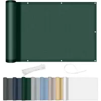 OEM Balkonscherm 90x900cm Waterdicht Balkonafdekking Inkijkbescherming Ondoorzichtig Balkonomranding Met Oogjes Windscherm UV-bescherming Voor Balkon Tuin Terras-Groen