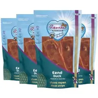 Renske 4x Gezonde Beloning Vleesrepen Hondensnack Eend 1 kg