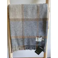 Bronte by moon Wollen Plaid - WINDOWPANE Beige (Merino) 140x185cm - Bronte x Plaids.shop