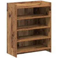 vidaXL Schoenenkast met opslag Oud hout 73,5 x 36 x 92 cm Bewerkt hout