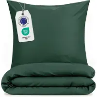 Blumtal Dekbedovertrek met Kussensloop - Anti-Allergisch - Tegen huisstofmijt - 240 x 220 cm - 2 Kussenslopen 50 x 80 cm - Donkergroen