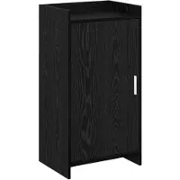 vidaXL Schoenenkast Zwart eiken 48 x 36 x 92 cm Bewerkt hout