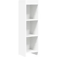 vidaXL Boekenkast Wit 30 x 30 x 111 cm Bewerkt hout