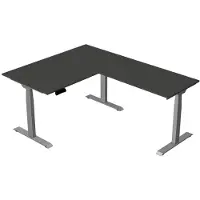 Kerkmann Elektrisch Zit-Sta Hoekbureau Move New Base 140x180 cm – Antraciet