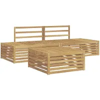 vidaXL 4 st Buiten bank set Wit