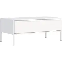 Selsey Velveto - Salontafel met lade, wit, 100x50 cm