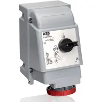 Busch-Jaeger ABB 216MVS9WH - Geschakeld, vergrendeld stopcontact - verticaal - zwaar uitgevoerd- 9h - 16A - IP67 - 2P+E