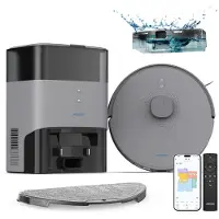 Airrobo L50+ Robotstofzuiger - met dweilfunctie en leegstation – Antitangle rubberen borstel – Ideaal voor haar van huisdieren – 10000 Pa – 240 minuten looptijd