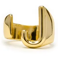 Luxenter Ring met 18-karaats geelgouden afwerking - Alphabet