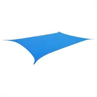 Happiq Rechthoekige Zonnescherm Zeil 4 x 6 m – Premium HDPE Schaduwdoek voor Tuin, Achtertuin, Terras en Park – Outdoor Sun Shade Sail – Blauw