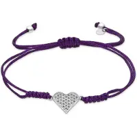 Luxenter Armband met zilveren afwerking en schitterende zirkonia - Heart