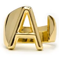Luxenter Ring met 18-karaats geelgouden afwerking - Alphabet