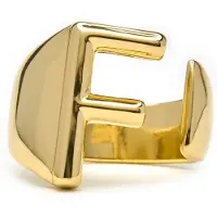 Luxenter Ring met 18-karaats geelgouden afwerking - Alphabet
