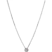 Luxenter Ketting van 925 sterling zilver en glanzende zirkonia met rhodiumafwerking - Micmir