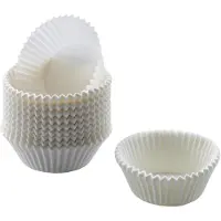 Azalia Inspiration Muffinvormpjes, papier, wit, 200 stuks, standaardformaat 7 cm, cupcake-vormpjes, vetdicht, ideaal voor zoete en hartige muffins