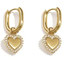 Yehwang Lovely oorbellen met een glamour randje goud