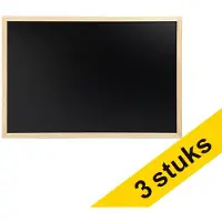 123inkt Aanbieding: 3x krijtbord met houten frame magnetisch (40 x 60 cm)