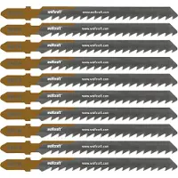 Wolfcraft - Hout Decoupeerzaagbladen 10 stuks - 50 mm - T Schacht - HCS - 8010100