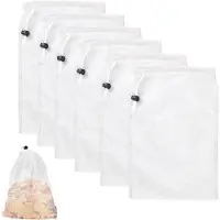 OEM Zwembadreinigingsnet - Set van 6 stuks - Fijne filtersnetten voor reiniging - Zwembadreinigers met touw - 30 × 20 cm / 36 × 24 cm / 40 × 40 cm