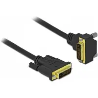 DeLOCK DVI-D Dual Link monitor kabel - 1x haaks - verguld / zwart - 2 meter