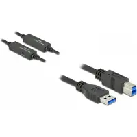 DeLOCK actieve USB-A - USB-B kabel | USB3.0 5 Gbps | 10 meter
