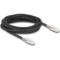 DeLOCK RJ45 Network Cable Cat.6A S/FTP with secure clips set 5 m black