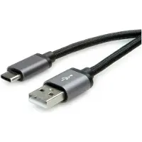 Roline Premium USB-C naar USB-A snellaadkabel - USB2.0 - tot 3A / zwart - 0,80 meter