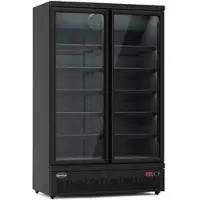 CombiSteel Koelkast - 1000L - Zwart - 0°C/+10°C - Geforceerd - 2 Draaideuren - Wielen - 1253x710x2003mm - Horeca Koelkast
