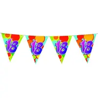 Haza Vlaggenlijn 10m Cijfers 18 Jaar Pak A 10 Multi multi Kunststof Slinger