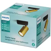 Philips Inbouwspot/wandspot Idris, Spotsysteem, GU10, 1 lamp, LED, 220-240 V, Zwart